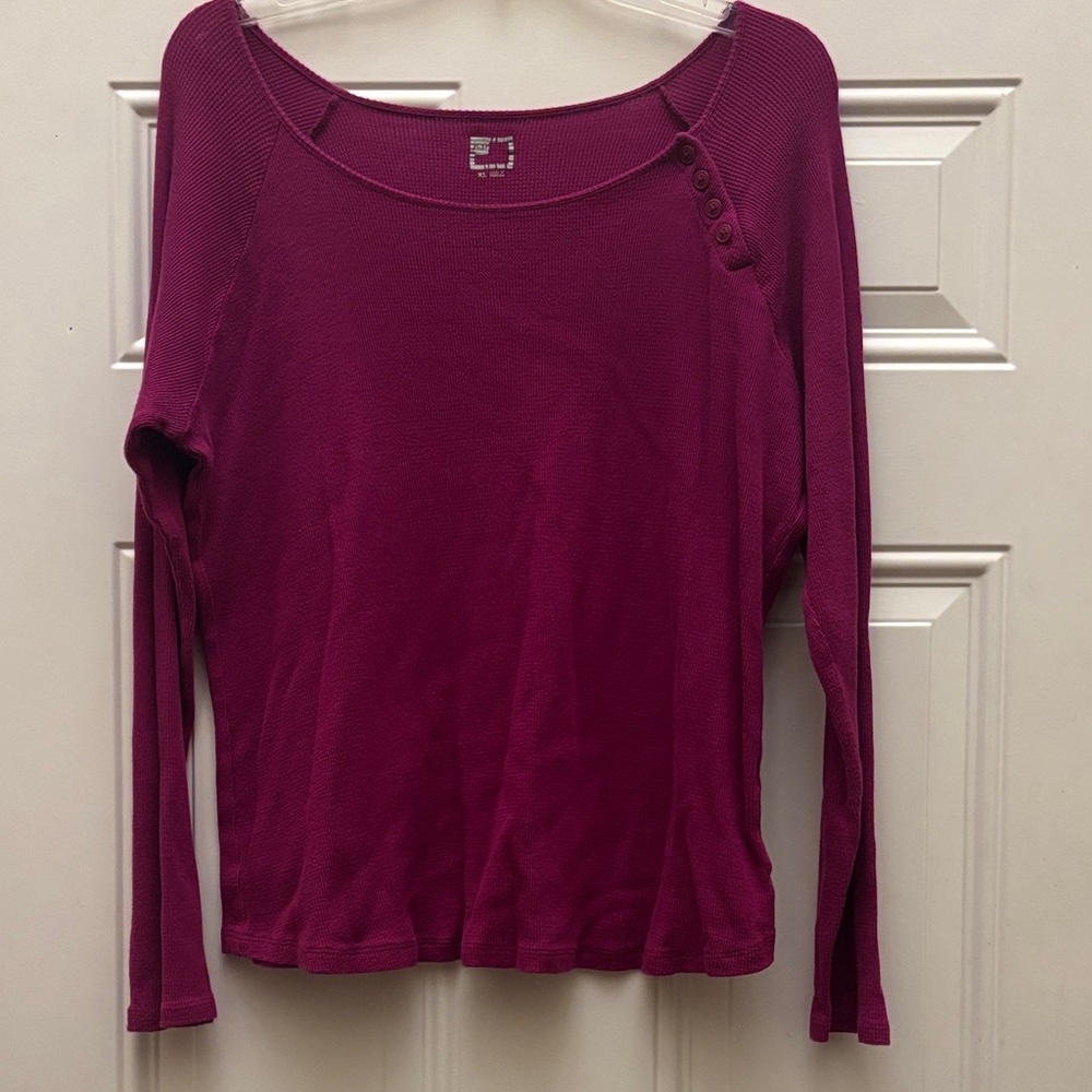 JCP Fuchsia Long Sleeve Top size xl